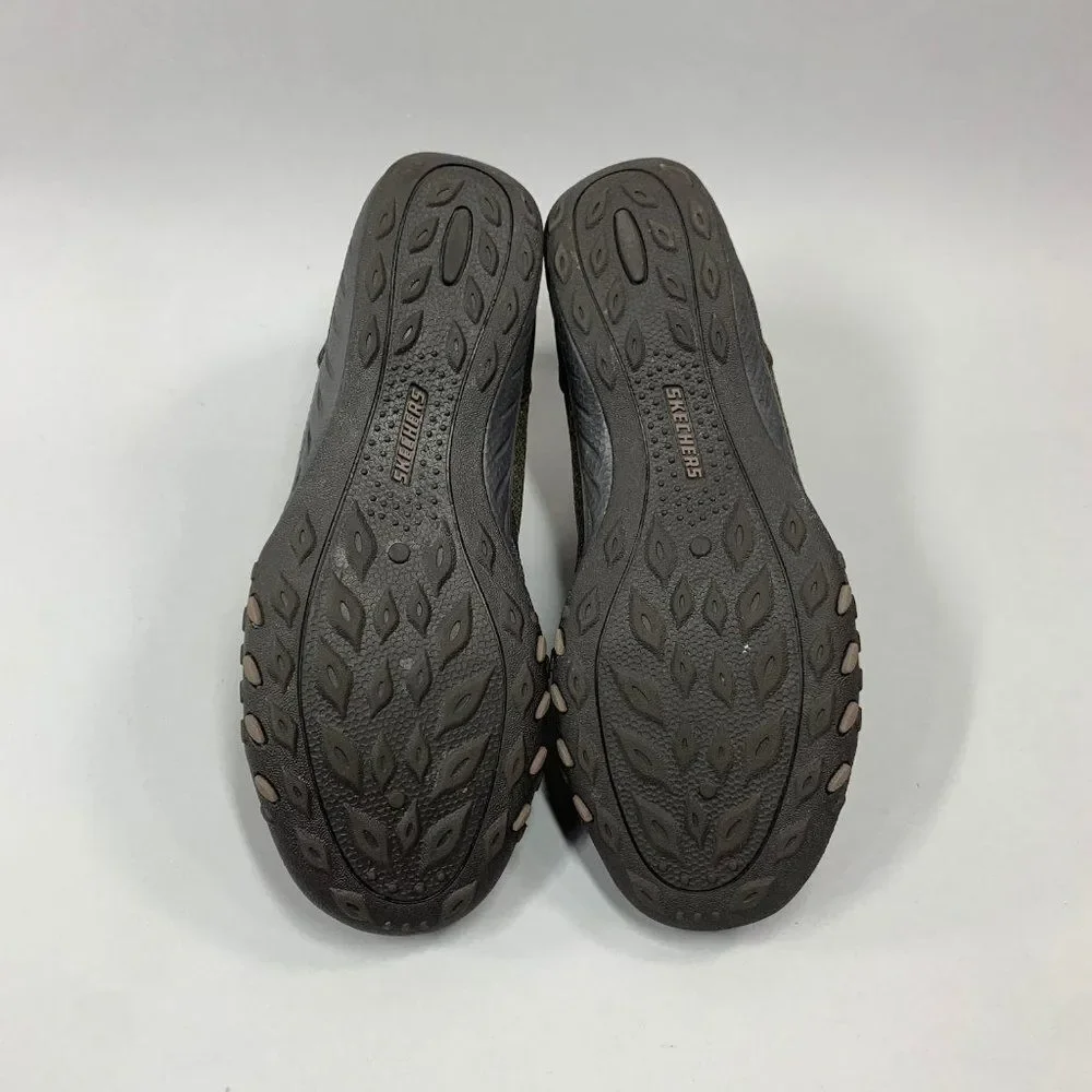Skechers Breath Easy Shoes Women's Size 7 Brown Relaxed Fit Memory Foam Sneakers